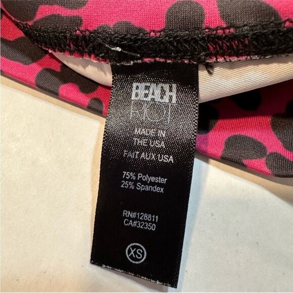 Beach Riot x Revolve Ayla Leggings High Rise Pink Leopard Cheetah Print Size XS - Picture 5 of 14